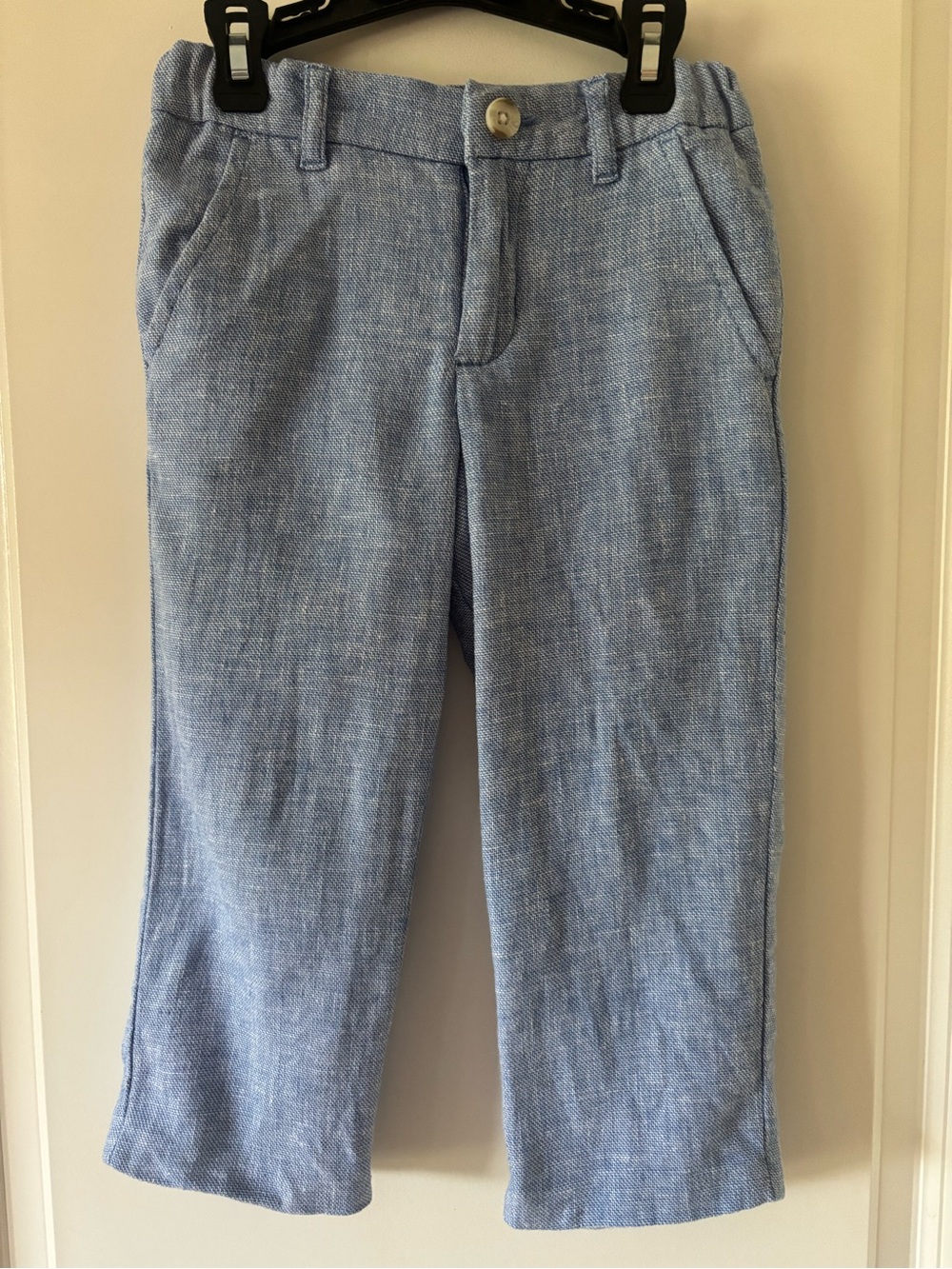 Gymboree EUC Blue Linen-Blend Dress Pants Boy 3T Special Occasions Wedding